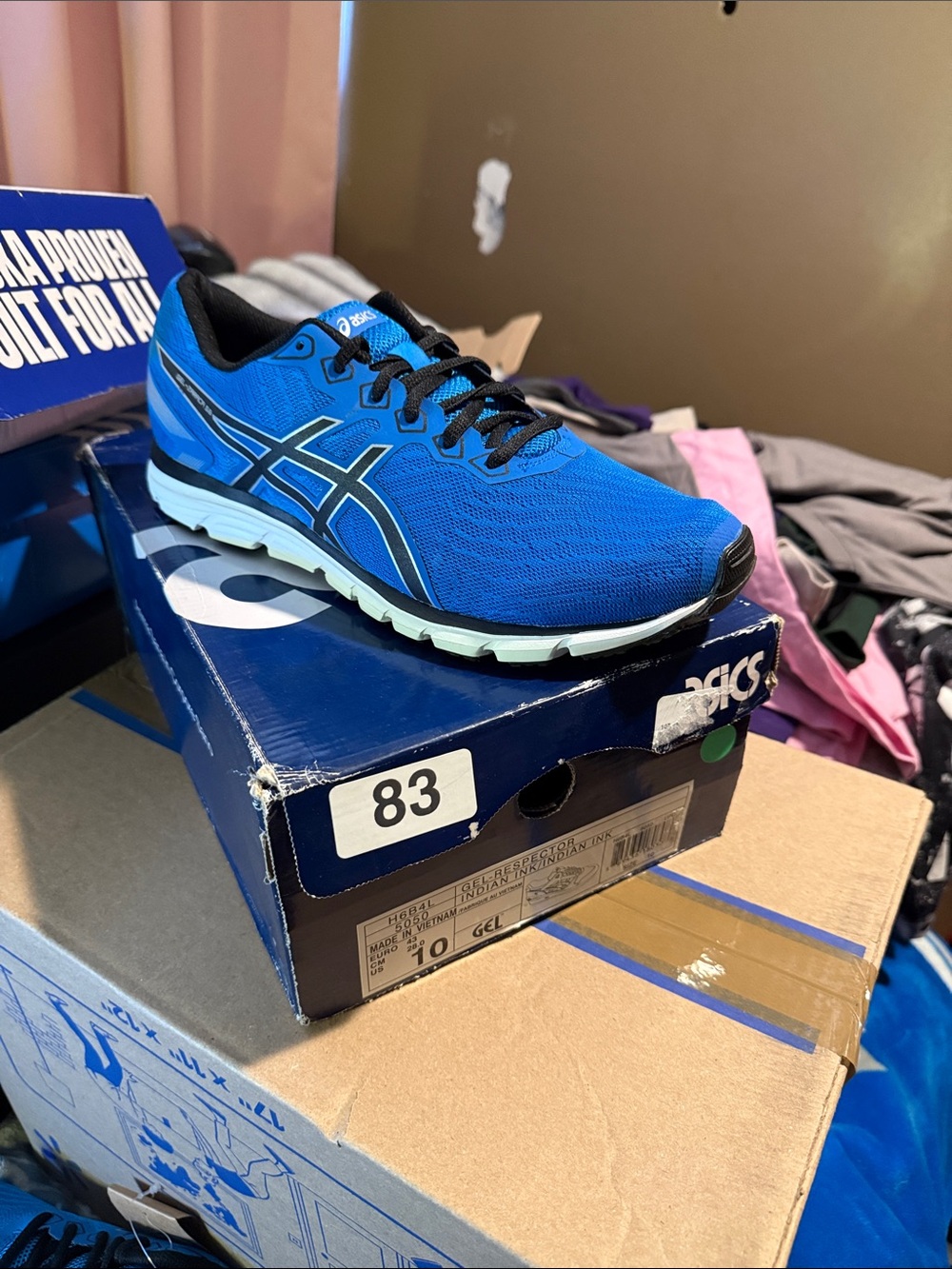Asics Men’s Blue and Black Athletic Running Shoes